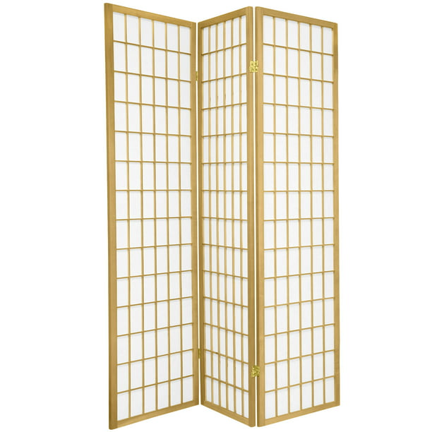 Gold Tall Window Pane 3 Panels Special Edition Oriental Furniture 6 ft